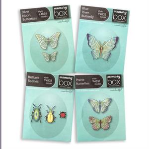Memory Box 4 x Die Sets - Butterflies & Beetles - 9 Dies  - 001248
