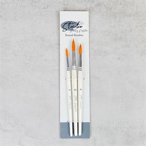 In The Studio Round Paint Brushes - 3 Pack - 003733