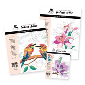 Altenew Instant Artist Paint-by-Numbers Bundle - Feathered Foliage, Artistic Blooms & Blossoming Florals - 20 Sheets - 003836