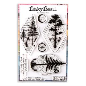 Funky Fossil A5 The Poetry of Trees Stamp Set - 8 Stamps - 005853