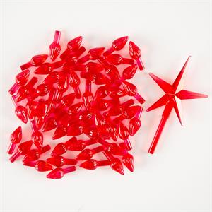 Claina Palmer Designs Holly Berry Bulbs - 50 Red Bulbs & Star - 006660