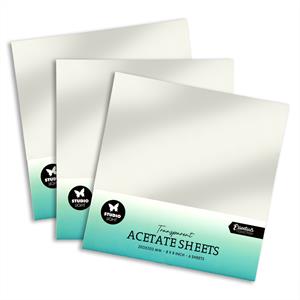 Studio Light Essentials 3 x Packs of Transparent Acetate - 8x8"- 18 Sheets - 009214