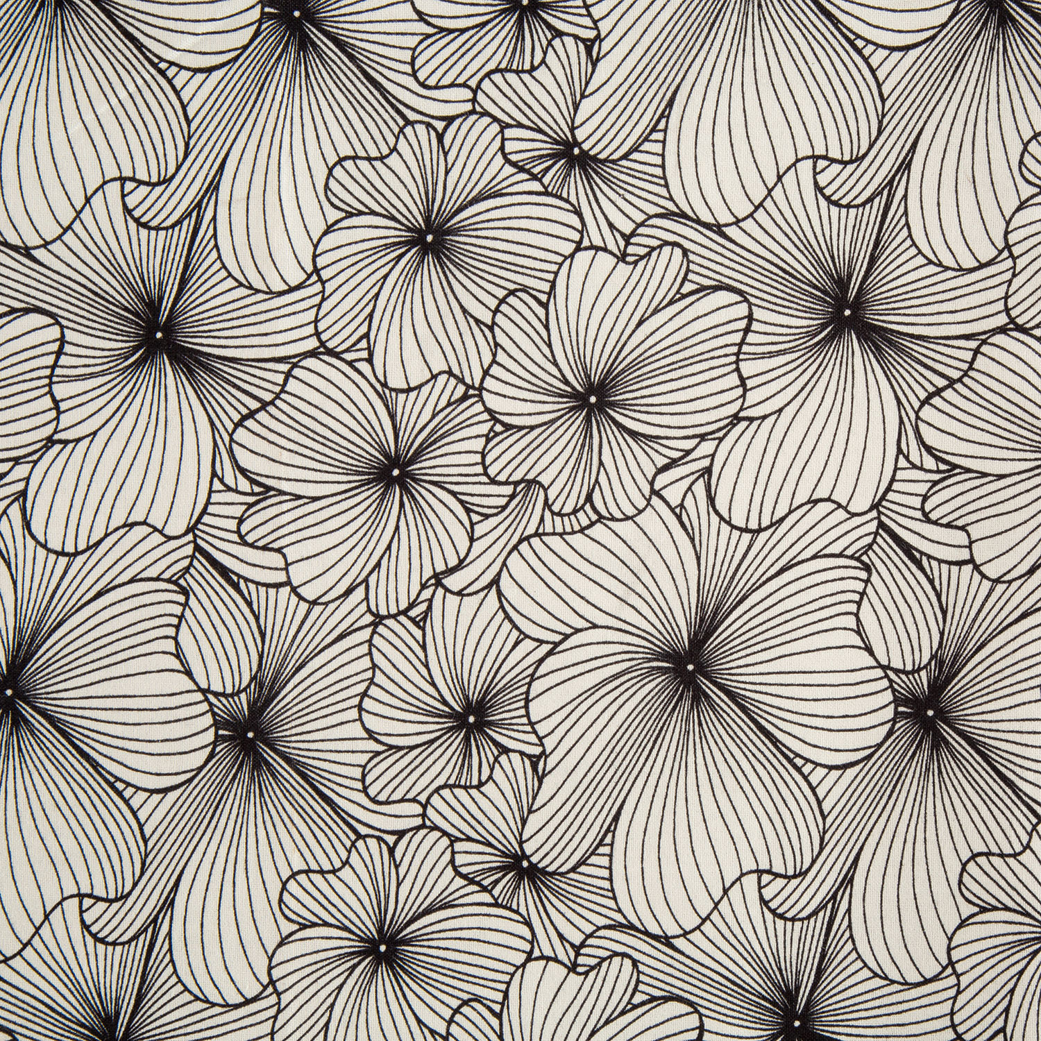 Fabric Freedom Monochrome Madness 1m Quilting Cotton Pick N Mix - Pick any 2 - Variagated Flowers