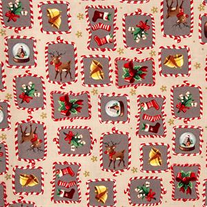 House of Alistair Candy Frame 100% Cotton - 135cm Wide x 1m Fabric Length - 026082