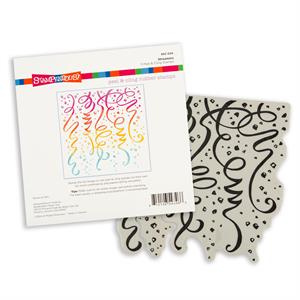 Stampendous Beautiful Backgrounds 6x6" Stamp Set - Streamers - 3 Stamps - 026457