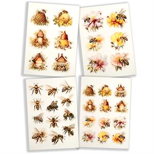 Emlems 4 x Busy Bee A4 Transparent Sticker Sheets - Choose 4  - 048847