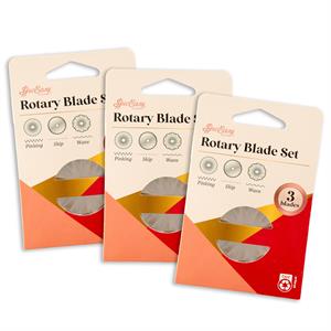 Sew Easy Rotary Blade Set - Pinking, Skip & Wave Blades 45mm - 050246