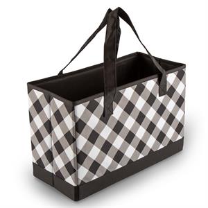 Everything Mary Black & White Check Sewing Machine Carry Tote 17x8.25x11in - 052287