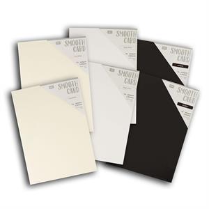 Tonic Studios Craft Perfect Smooth A4 Card Collection - White, Ivory & Black - 300gsm - 066707