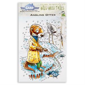 The Card Hut - Mark Bardsley's Winter Wood Tails: Angling Otter -1 Stamp - 075286