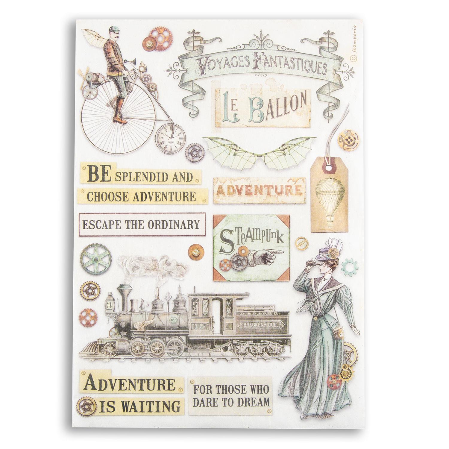 Stamperia 10 x A4 Rice Papers - Choose any 10 - Voyages Fantastiques - Elements