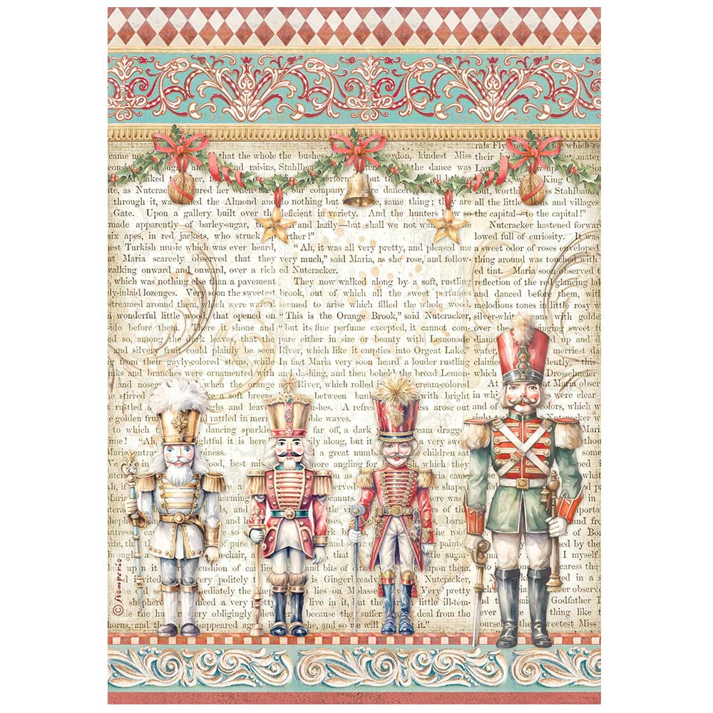 Stamperia 10 x A4 Rice Papers - Choose any 10 - The Nutcracker - Soldiers