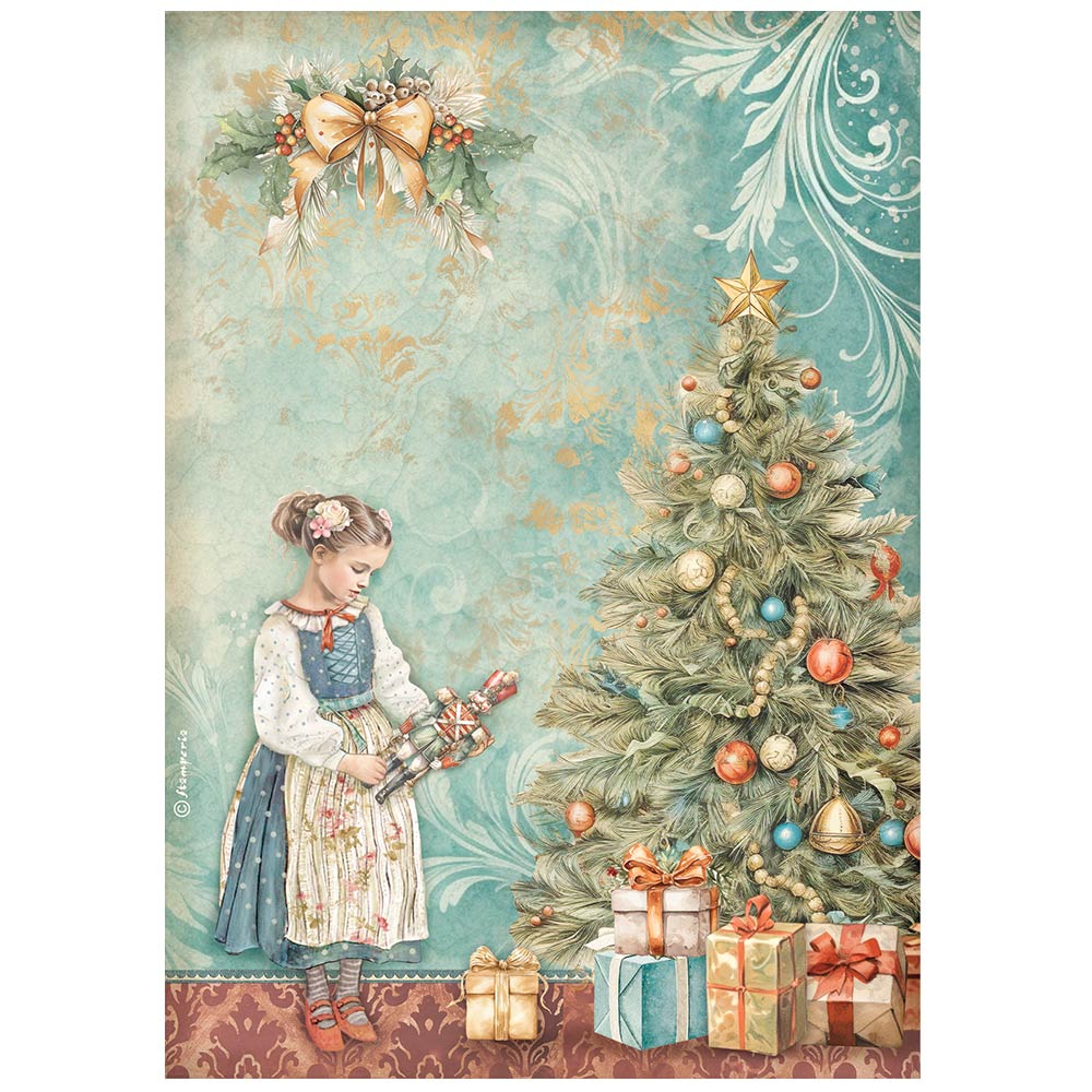 Stamperia 10 x A4 Rice Papers - Choose any 10 - The Nutcracker - Christmas Tree