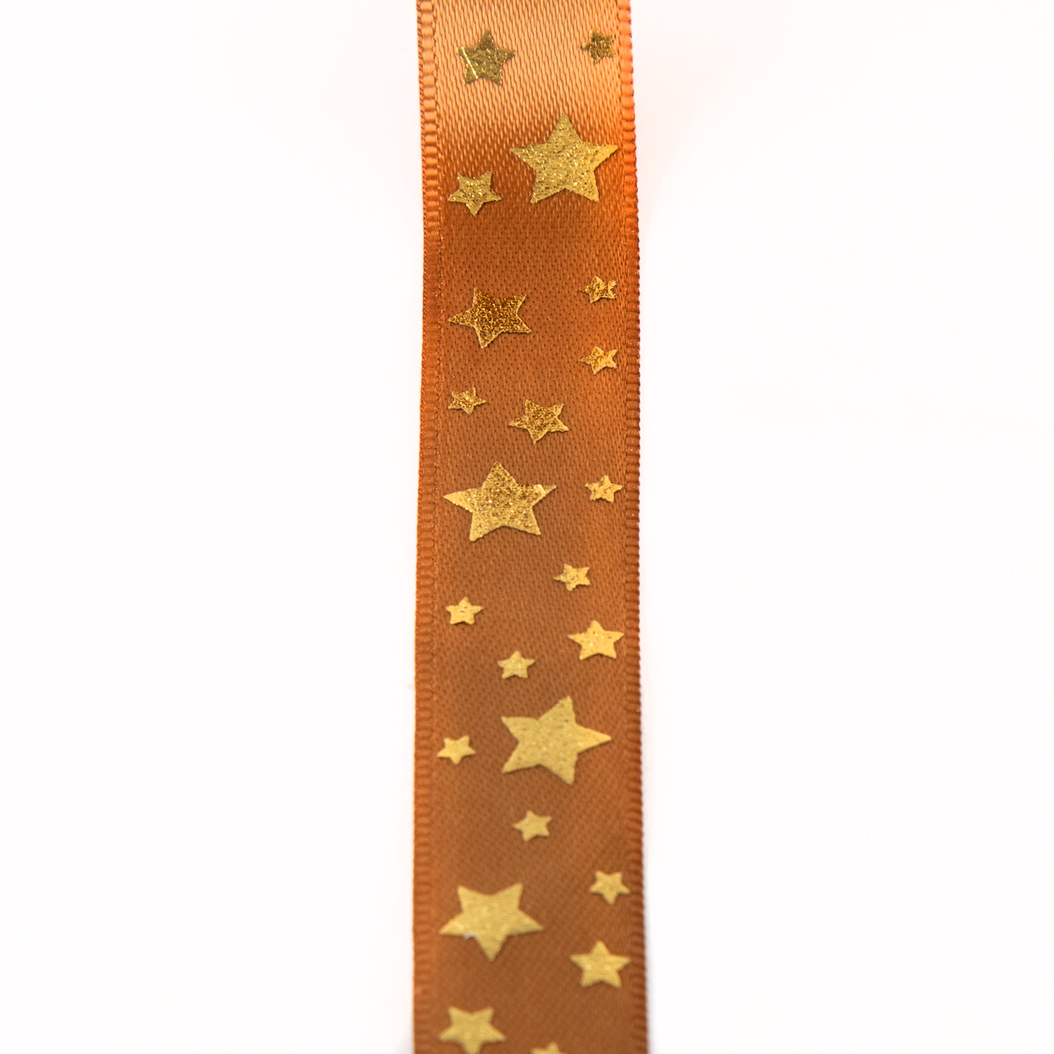 Oakwood Christmas Stars Ribbon Pick-n-Mix - Choose 2 - 15mm x 20m - Gold on Bronze