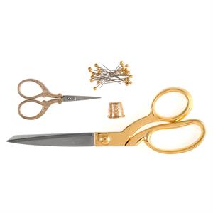 Milward Dressmaking Gift Set - 21.5cm Scissors, 9.5cm Embroidery Scissors, Thimble & Pins - 080681