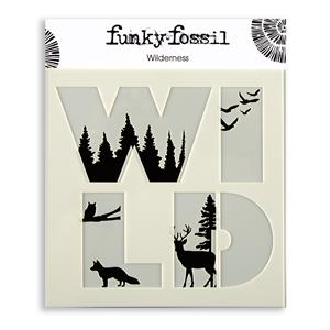 Funky Fossil Wilderness 2-Layer Stencil - 089608