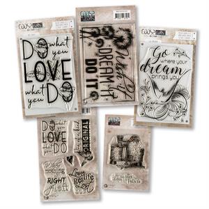 COOSA Crafts Sentiments Stamp Collection - 5 Stamp Sets - 099527