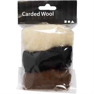 Creativ Carded Wool Kit Neutral Harmony - 3x10g  - 101972