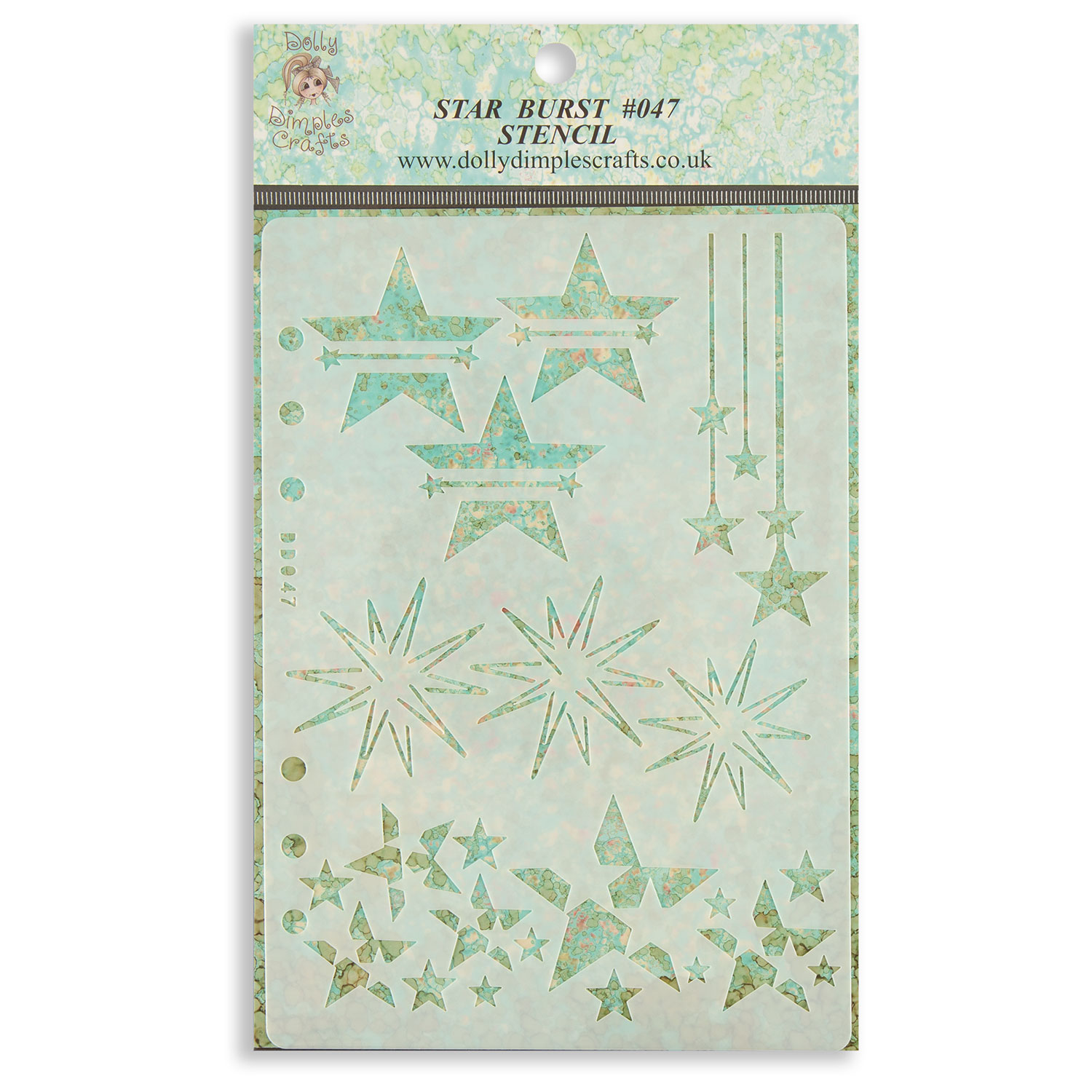 Dolly Dimples A5 Stencils Pick N Mix - Choose Any 2 - #047 Star Burst