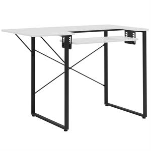 Sewing Online Charcoal Black / White Dart Sewing Machine Table with Folding Top - 108251