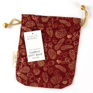 Fabric Freedom 100% Cotton Reusable Gold Foil Gift Bag - Medium - 111645