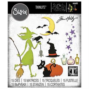 Sizzix Thinlits Die Set - Vault Wicked by Tim Holtz - 15 Dies - 113338