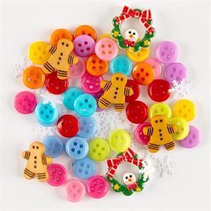 Daisy Chain Designs Christmas Button Pack - 120018