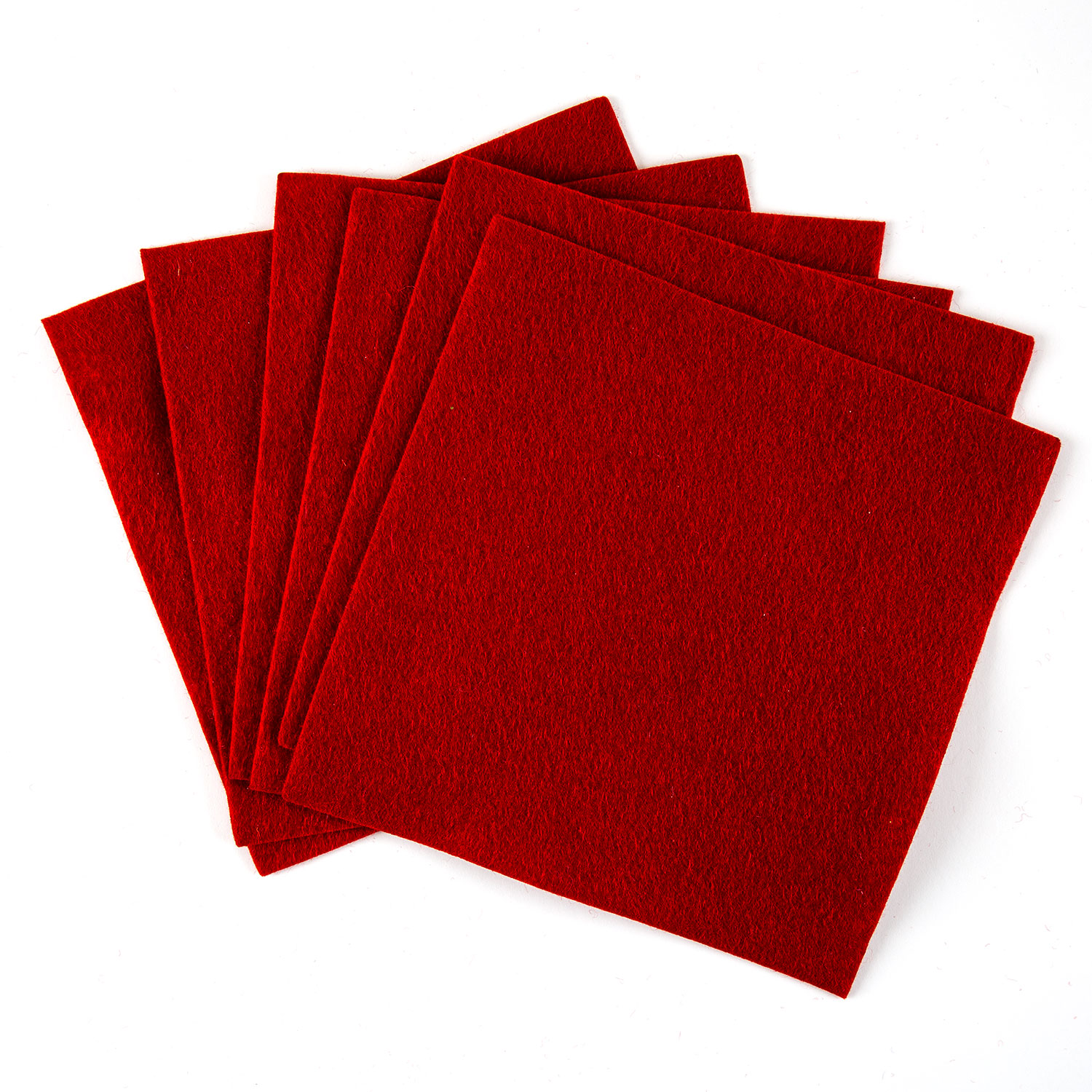 Felt by Clarity Pack of 6 Tile Backers 6x6" Non Adhesive Felt Pick N Mix - Pick any 2 - Garnet