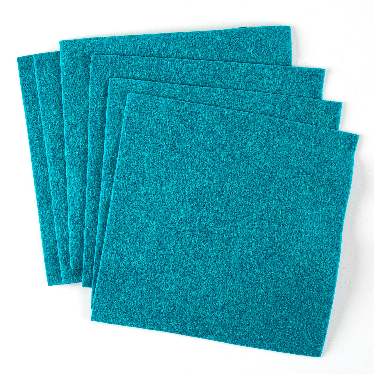 Felt by Clarity Pack of 6 Tile Backers 6x6" Non Adhesive Felt Pick N Mix - Pick any 2 - Carribean