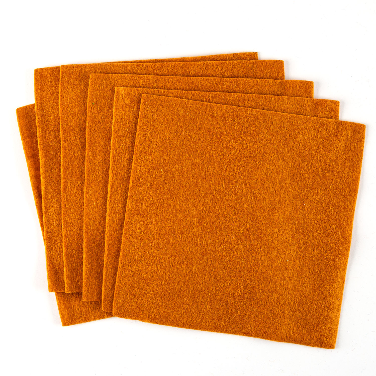 Felt by Clarity Pack of 6 Tile Backers 6x6" Non Adhesive Felt Pick N Mix - Pick any 2 - Golden Sand