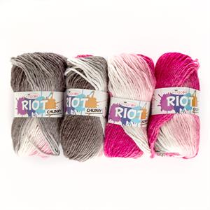 King Cole Riot Chunky with 30% Wool - 4 x 100g - Juniper Berries - 127570
