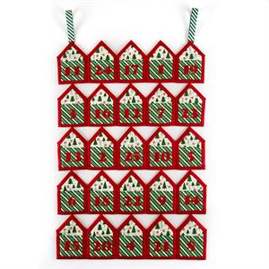 Daisy & Grace 3" House Christmas Advent Calendar Kit - Red/Green - 130726