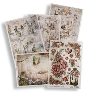 Ciao Bella Paper Cosy Moments 5 x A4 Rice Papers - 132346