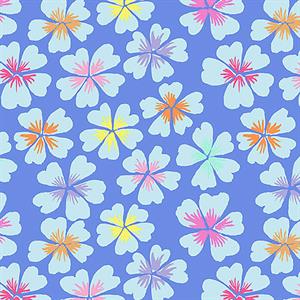 Kaffe Fassett February 2024 Petals Blue 100% Cotton 0.5m Fabric Length - 148706