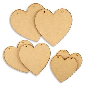 JRC Hanging Heart Plaques - 2 Each of 3 Sizes - 152906