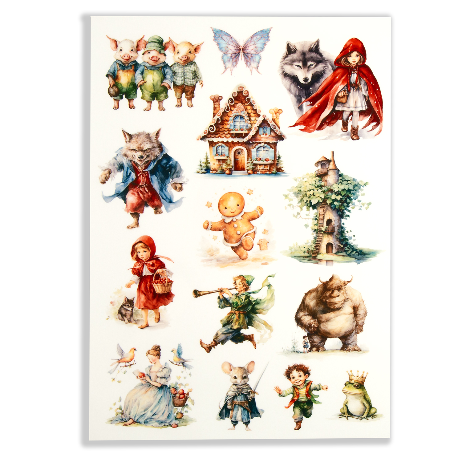 Emlems 4 x Fairytale A4 Transparent Sticker Sheets - Choose 4  - Design 2