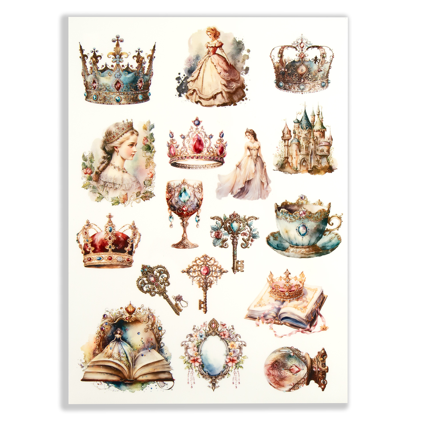 Emlems 4 x Fairytale A4 Transparent Sticker Sheets - Choose 4  - Design 9