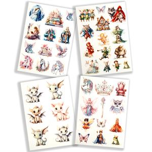 Emlems 4 x Fairytale A4 Transparent Sticker Sheets - Choose 4  - 152938