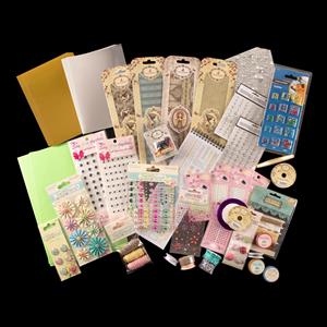 Jellybean Crafts PaperCrafting Kit - Ribbon, Gems, Decoupage, Pearls & More - 40 Packs Total - 154307