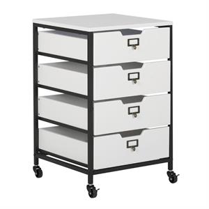Sewing Online 4 Drawer Mobile Storage Organizer In Charcoal / White - 154972