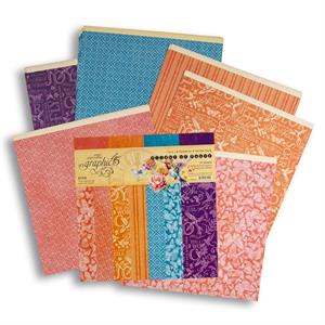 Graphic 45 Flight of Fancy 12x12" Patterns & Solids Pack - 16 Sheets - 159146