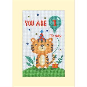 Bothy Threads Wild Birthday Greetings Card Counted Cross Stitch Kit - 10 x 16cm - 159281