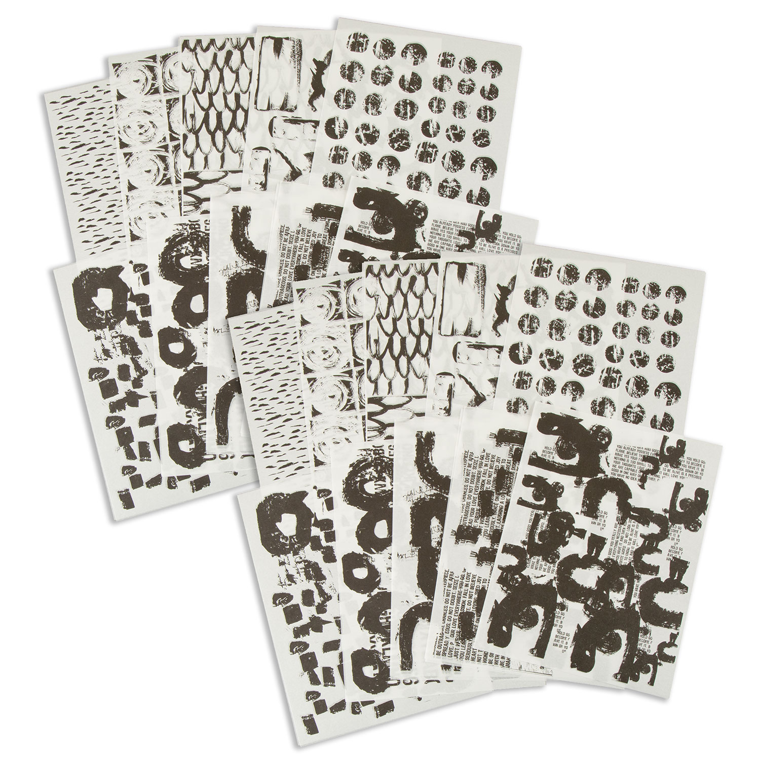 Dina Wakley 2 x Media Transparencies & Collage Papers - Pick n Mix Choose Any 2   - Collage Paper - Painted Marks