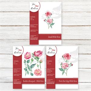 Two Red Robins Flower Of The Month Wild Rose Collection - 160826