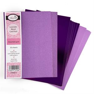 Dawn Bibby Creations 30 x A4 Sheets Glitter, Mirror & Pearl Card - Lavender Blend - 161035
