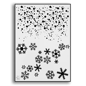 Pretty Gets Gritty A5 Stencil - Snowfall - 173846