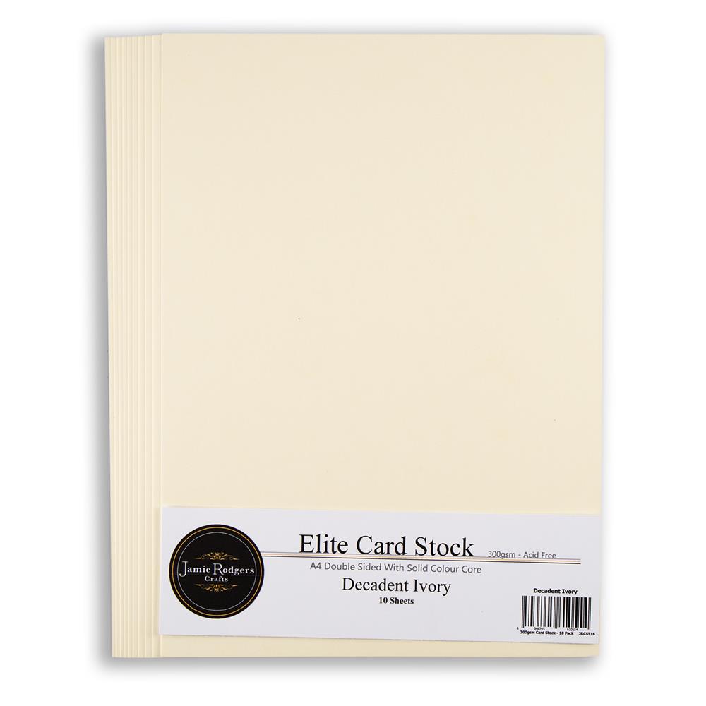 JRC Elite Card 10 Sheet A4 Pick-n-Mix - Choose 3  - Decadent Ivory - 300gsm