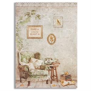 Stamperia Golden Harmony A4 Rice Paper - Chair   - 187693