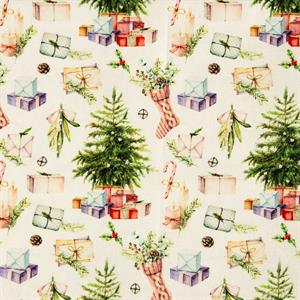 Fabric Freedom Christmas Presents Under the Tree Digital Print 100% Quilting Cotton - 0.5m Fabric Length - 190050