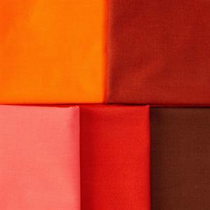 Make + Believe Solids Oranges Fabric Bundle - Includes 5 x 1m Fabric Pieces - 191965
